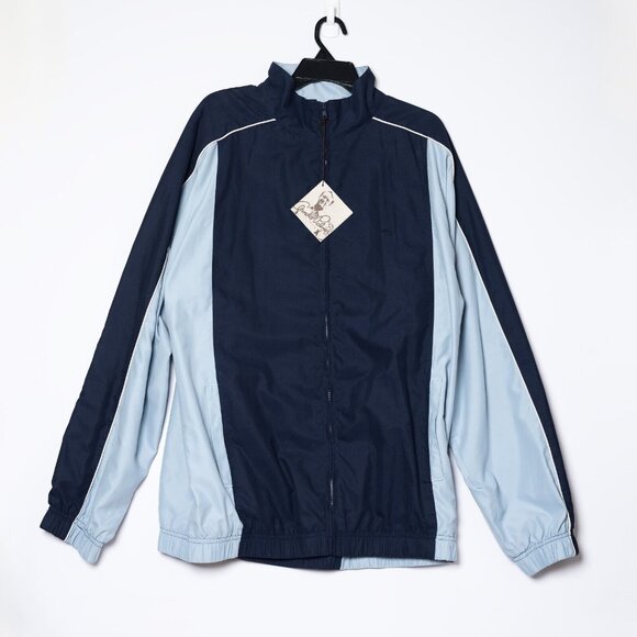 Arnold Palmer Men's Large 44 Bomber Jacket Casual Golf Windbreaker Navy Blue - Picture 1 of 6